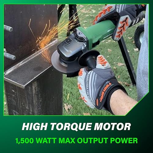 Miniatura 8 de Metabo HPT Amoladora angular | 5 pulgadas | 12 amperios | Interruptor deslizante | Motor sin escobillas de CA | Mango lateral de 3 posiciones | 6