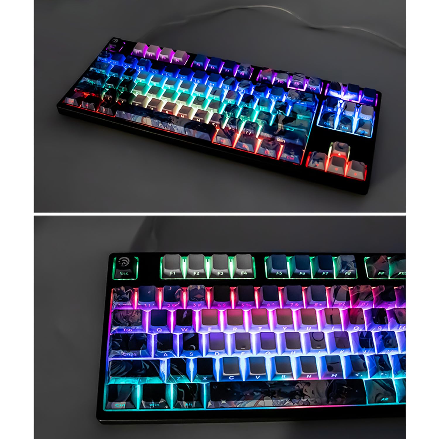 (げんしん）ゲーミングキーボード RGB Amazon | 原神（げんしん）申鶴イメージ メカニカル キーボード