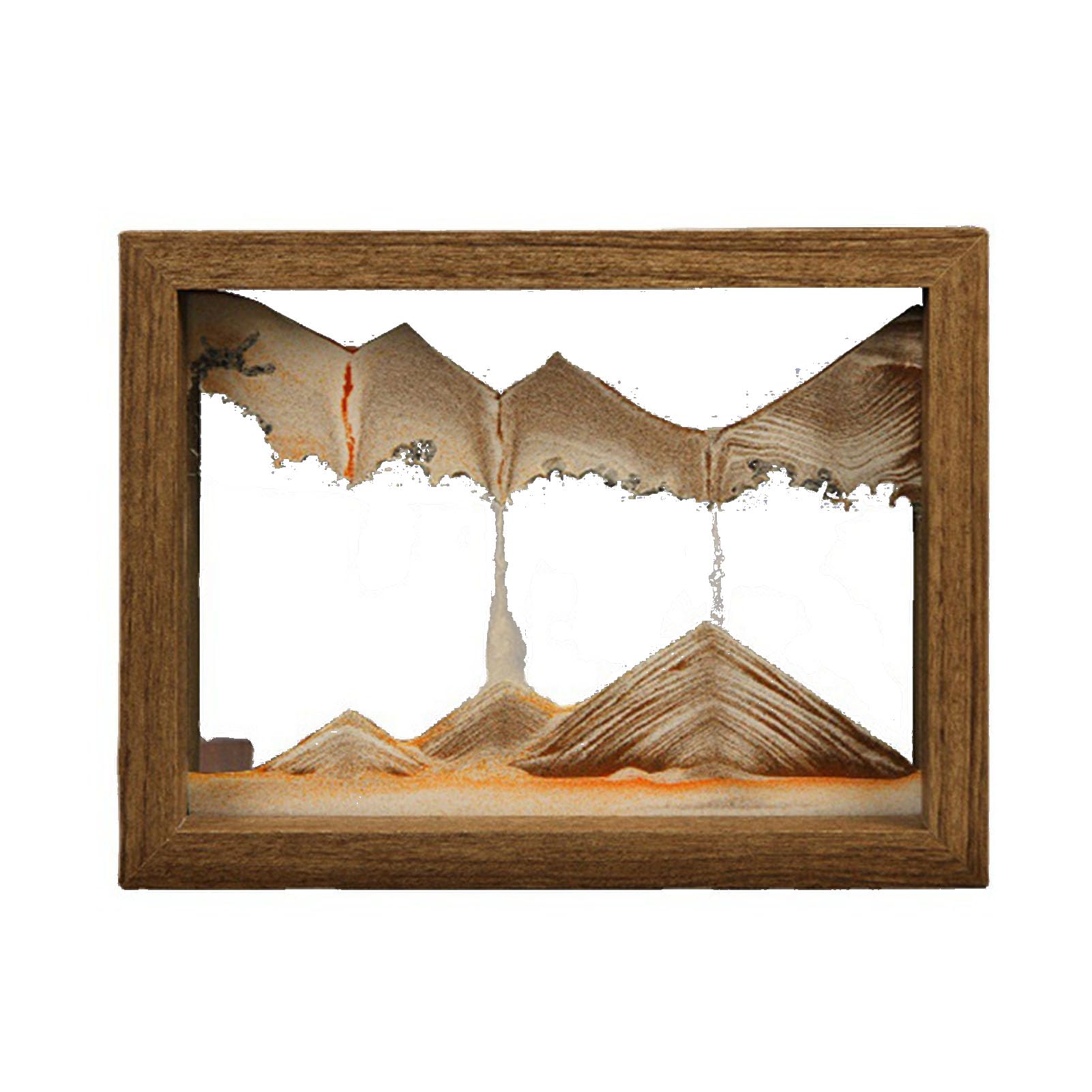 Ulikey Sandbilder Zum Drehen, 3D Dynamische Sandbild mit Led Licht, 10 Zoll Bewegende Sandkunst, Fließende Sandkunst für Erwachsenes Kinder, Bewegliches Sandkunstbild Landschaft (Schwarz und blau