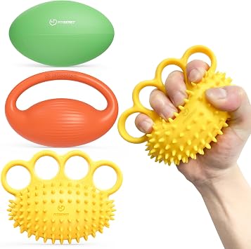 FitBeast Hand Exercise Ball Set3 Pack Hand Squeeze Balls for Hand Therapy, Grip Strength, Finger & Wrist Training, Stress Balls for Adults, Ideal for Rehab, Arthritis, Carpal Tunnel