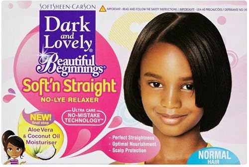 Dark and Lovely Beautiful Beginnings Scalp Care Relaxer Kit for Normal Hair