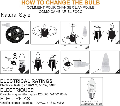 Miniatura 10 de Himalayan Glow WBM - Lámpara de cristal de selenita, lámpara morrocana, luz nocturna decorativa  7 pulgadas de alto