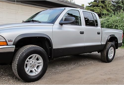 Miniatura 4 de Juego de faroles de guardabarros negros lisos de fábrica, resistentes para Dodge Dakota 97-04