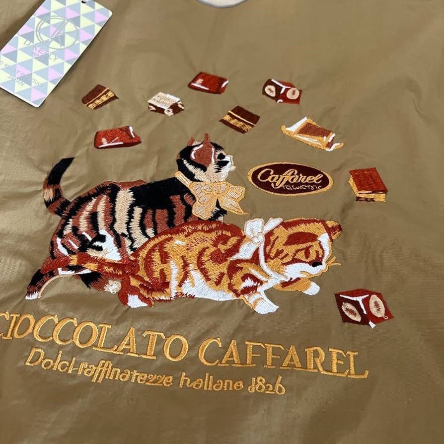 Cafarel 猫刺繍エコバッグ 2個 Cafarel 猫刺繍エコバッグ 2個