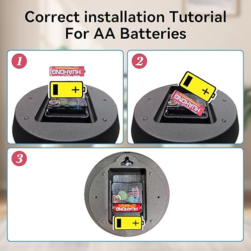 Miniatura 7 de Reloj de pared decorativo, funciona con pilas (AA batería no incluida), 12 pulgadas, marco de metal, silencioso sin tictac, textura de alta gama,