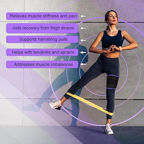 Miniatura 6 de supregear Muslo - Manga de compresión de isquiotibiales para mujeres y hombres - Manga de compresión ajustable para muslos para esguinces de ingle