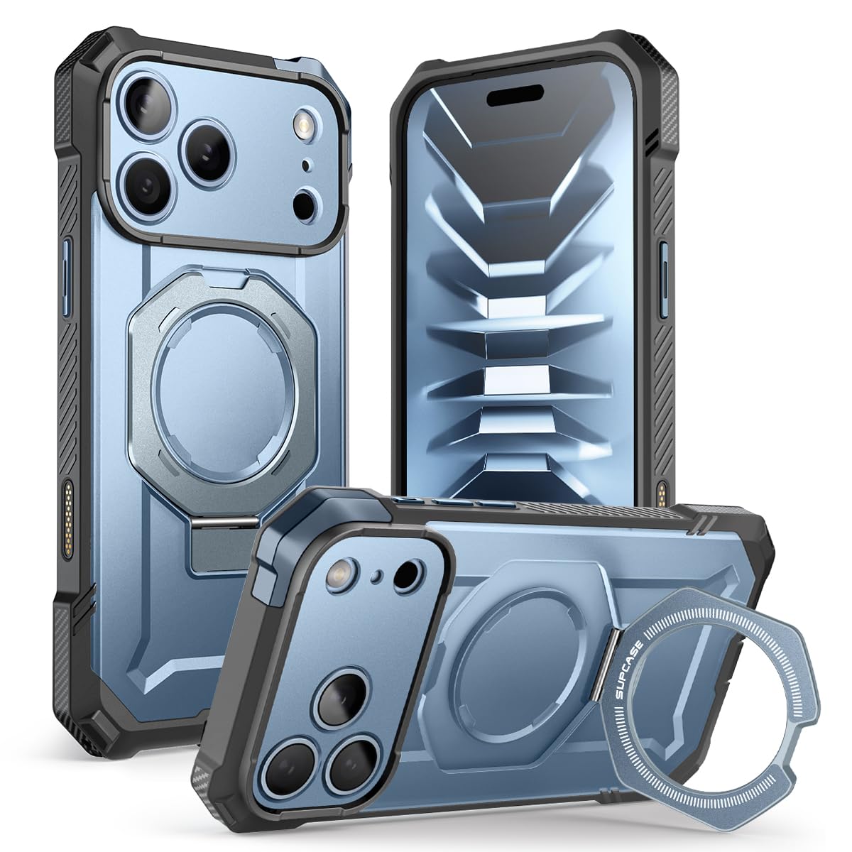 SUPCASE for iPhone 18 Pro Max Case/ 17 Pro Max Case with Stand, Glacier | Military-Grade Protection, Support MagSafe, Camera Control, Anti-Slip Grip, Heavy Duty Rugged Magnetic Phone Case, UB Grip