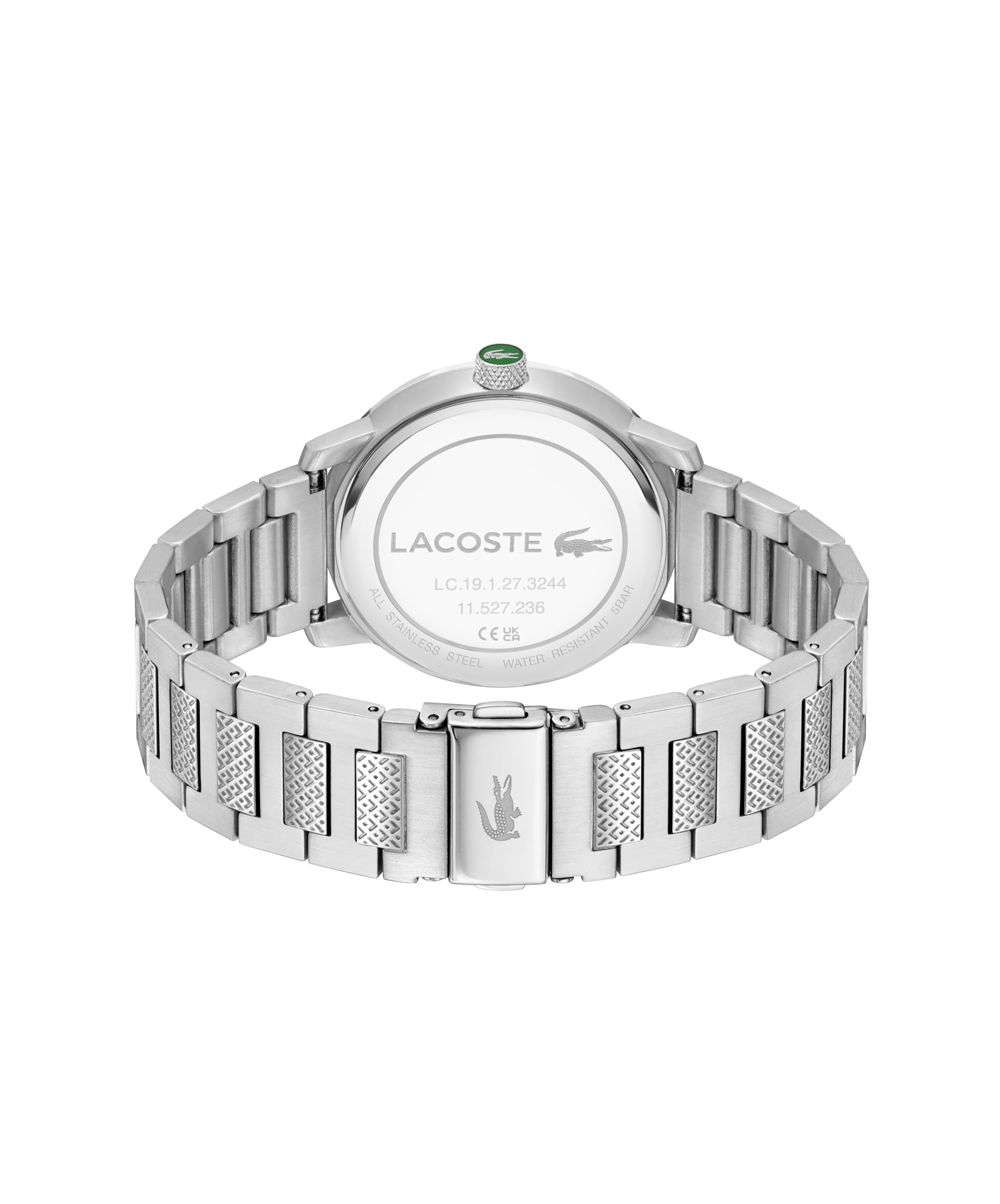 Lacoste Uhr mit DREI-Zeiger-Quarzwerk für Herren Kollektion Lacoste.12.12 Metropole mit Silbernem, Goldenem oder Schwarzem Edelstahlarmband