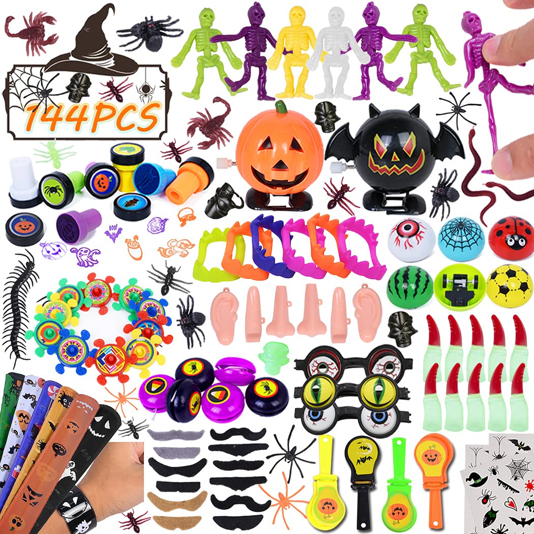 Buy 144 Pieces Halloween Toys Assortment for Halloween Party Favors