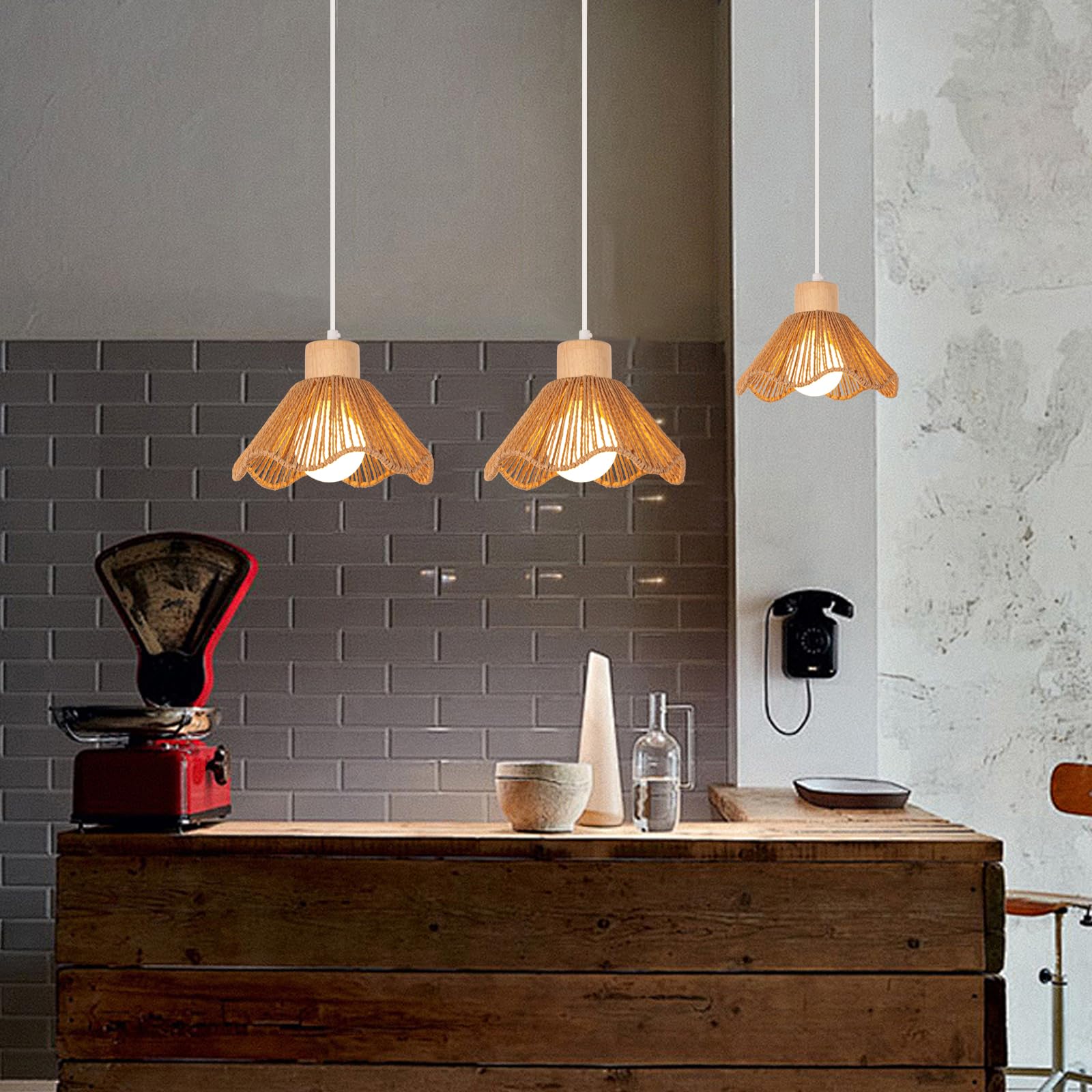2 sztuki przemysłowa lampa wisząca kreatywny metalowy i linowy żyrandol, E27 Vintage lampa sufitowa oświetlenie wiszące wnętrze restauracja salon sypialnia