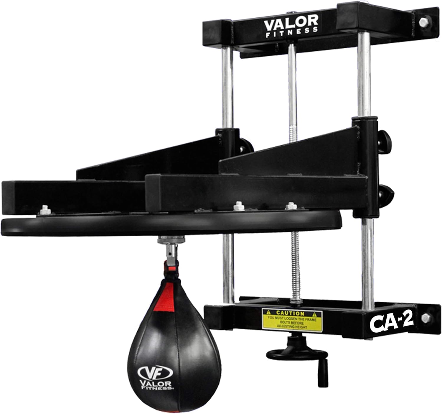 Valor Fitness Boxing Speed Bag Platform with Wheel Crank for Easy Adjustment, Speed Bag Included