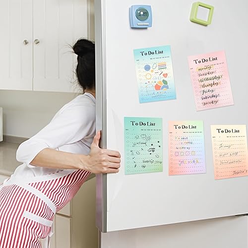 Miniatura 7 de Paquete de 8 notas adhesivas, juego de notas adhesivas de arco iris, listas de tareas, adecuadas para la escuela, la oficina