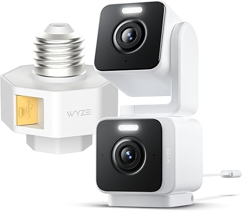 Miniatura 13 de WYZE Duo Cam Pan IP65 2K 360° Pan/Tilt Cámara de seguridad inteligente para el hogar con visión nocturna a color, compatible con Alexa y Google