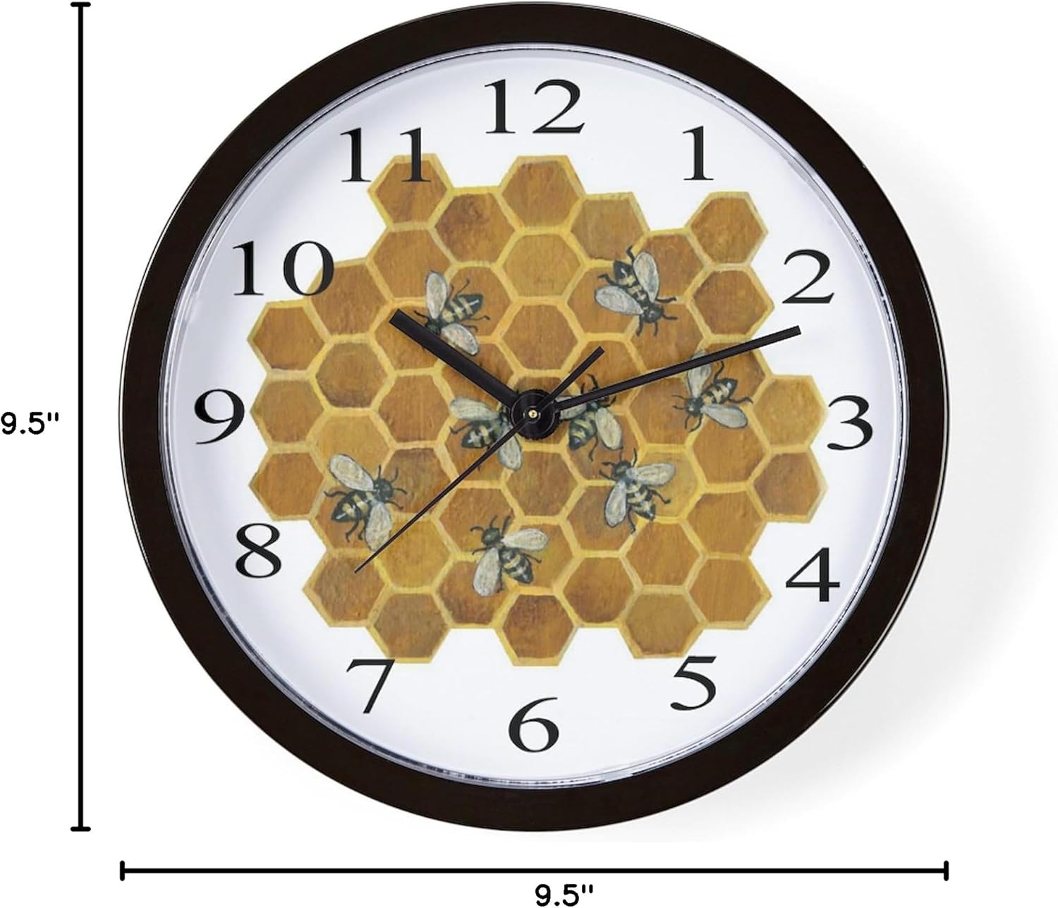 CafePress Honey Bees 10" Wall Clock for Livingroom, Kitchen, or Office