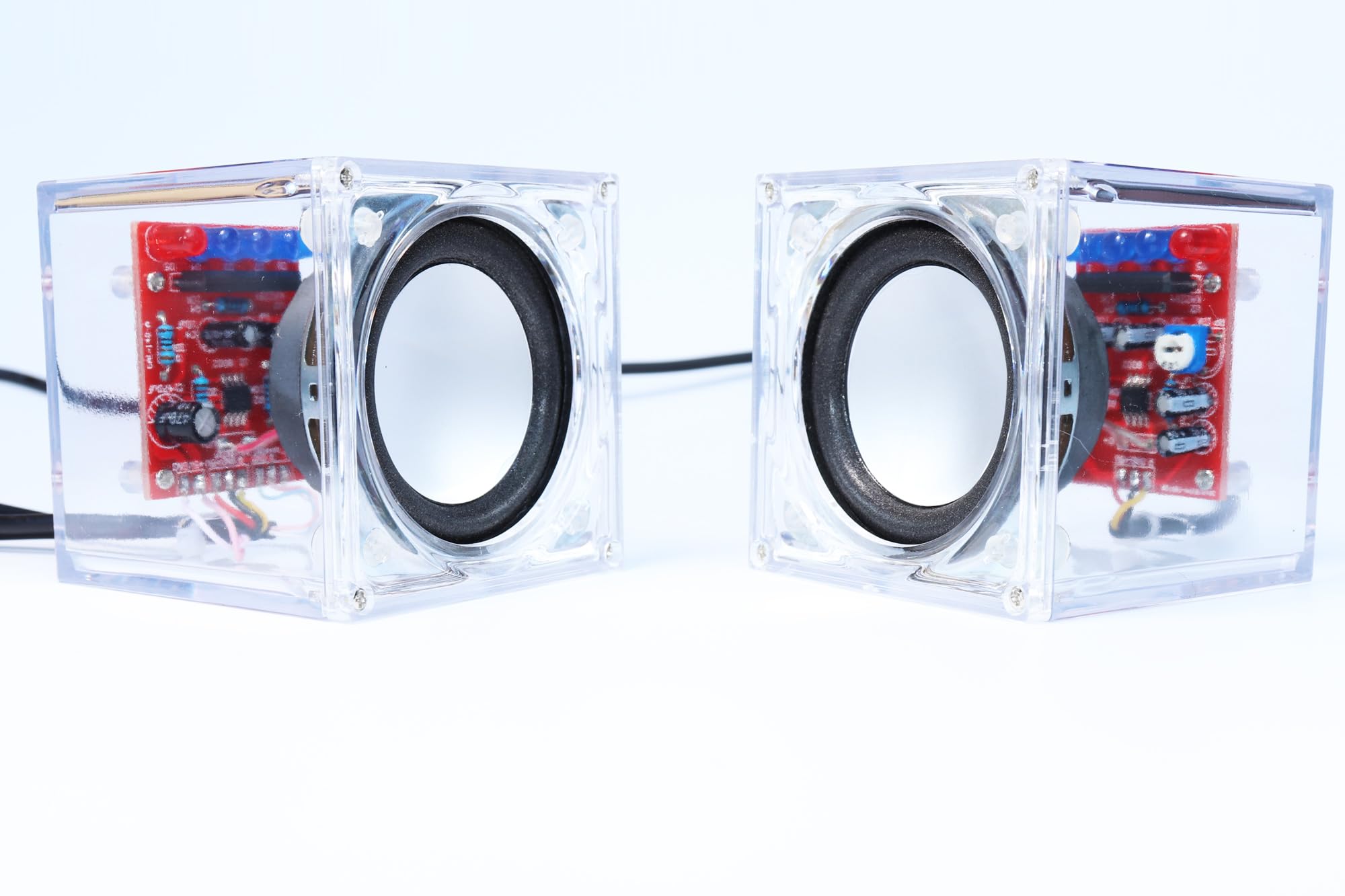 Assembled Gikfun USB Mini Amplifier Electronic Transparent Stereo Speaker Box