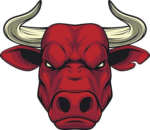 Miniatura 1 de Pegatina para el parachoques del coche, diseño de cabeza de caballo, color rojo