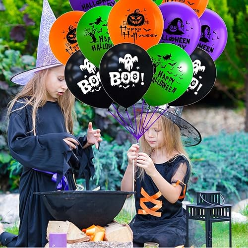 Miniatura 84 de Globos de aluminio de Halloween, globos de cumpleaños de Halloween, número 1, araña, momia, calabaza, murciélago, fantasma, globos para decoración