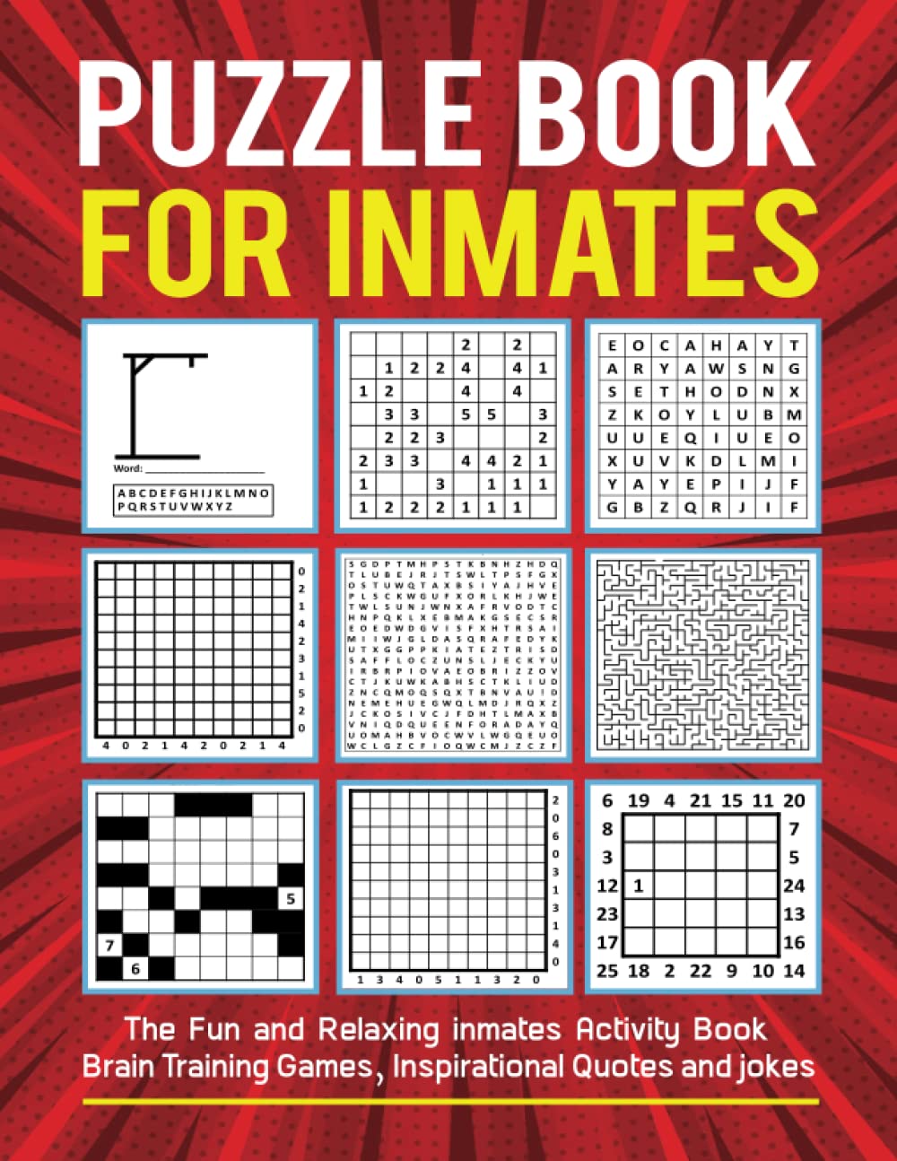 Puzzle book for inmates Activity book for inmates or prisoners with
