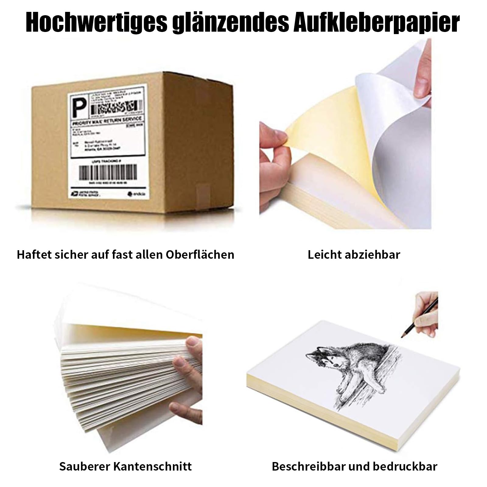 Carta Autoadesiva Lucida A4 - 65 Fogli Per Stampante, Etichette Fai Da Te - Foto 5