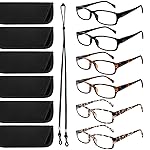 VIDEBLA Computer Reading Glasses Men and Women Anti Eyestrain Blue Light Blocking Glasses for Reading (2 Black 4 Tortoise, 0.50, x)