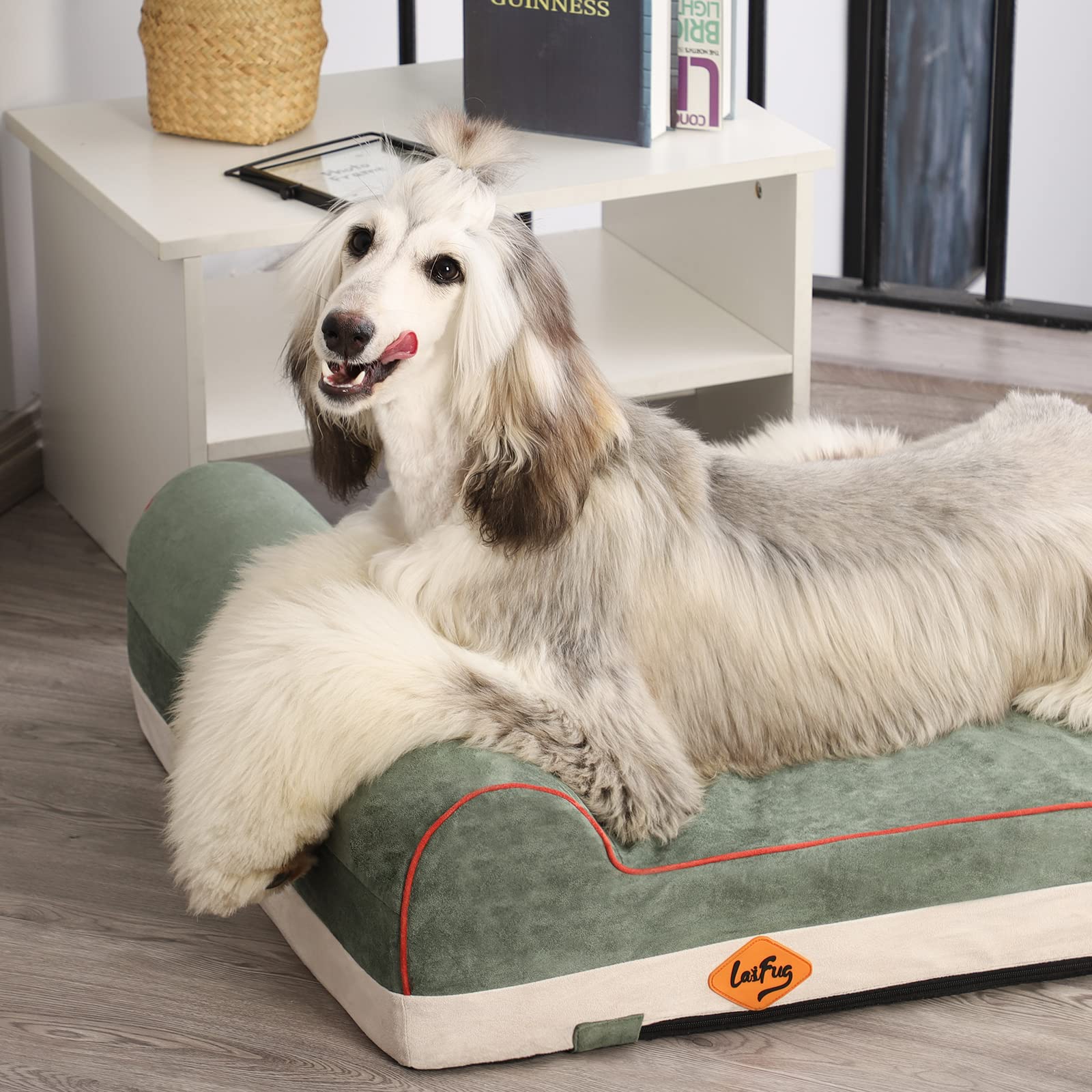 Laifug Orthopedic Memory Foam Dog Bed with Durable Water Proof Liner and Removable Washable Cover (Large (46"x28"x8"), Dark Green) - image 7