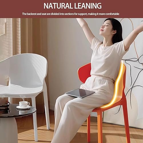 Miniatura 4 de Sillas de comedor de cocina apilables, sillas de plástico, silla de cocina, silla de patio apilable para interiores, exteriores, restaurantes,