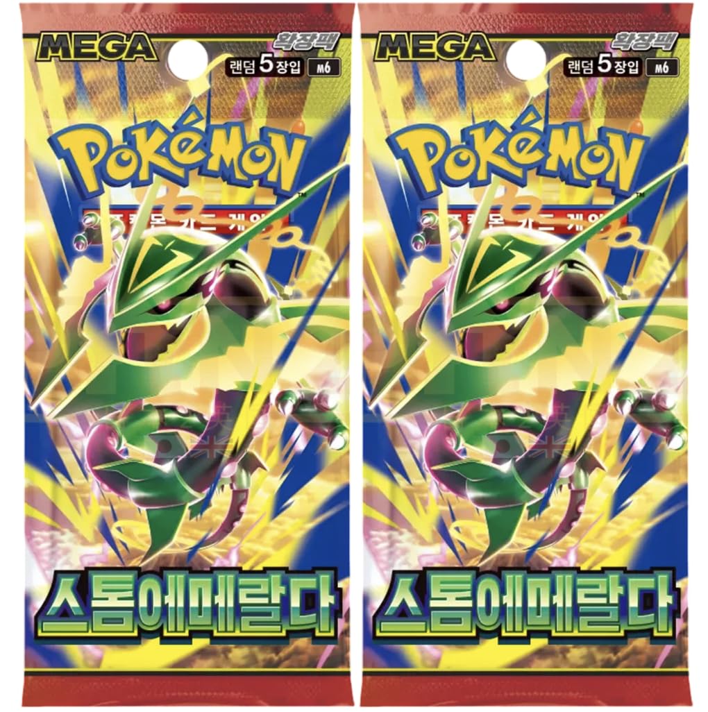 Delta Reign Korean Booster Pack x2 | Storm Emeralda M6 Korean Pokémon Cards | Mega Evolution Series | 5 Cards per Pack | Titan Authenticated