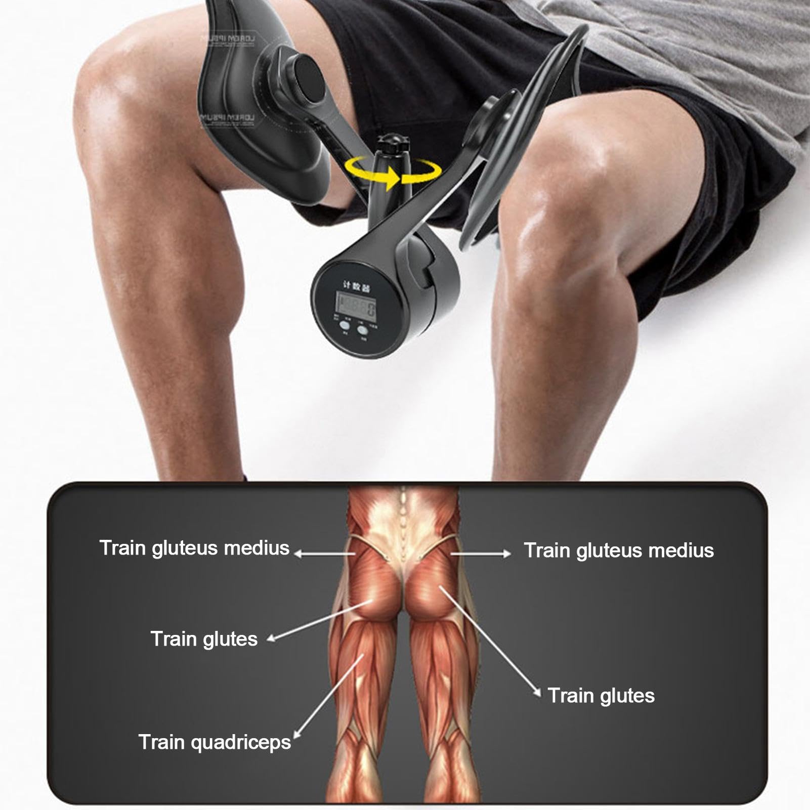 Maestri Coscia Regolabili, Hip Trainer Coscia Eserciziatore Per Donna,Attrezzature Di Allenamento Della Coscia Per La Riabilitazione Postpartum, Dispositivo Di Rafforzamento Del Pavimento Pelvico Per