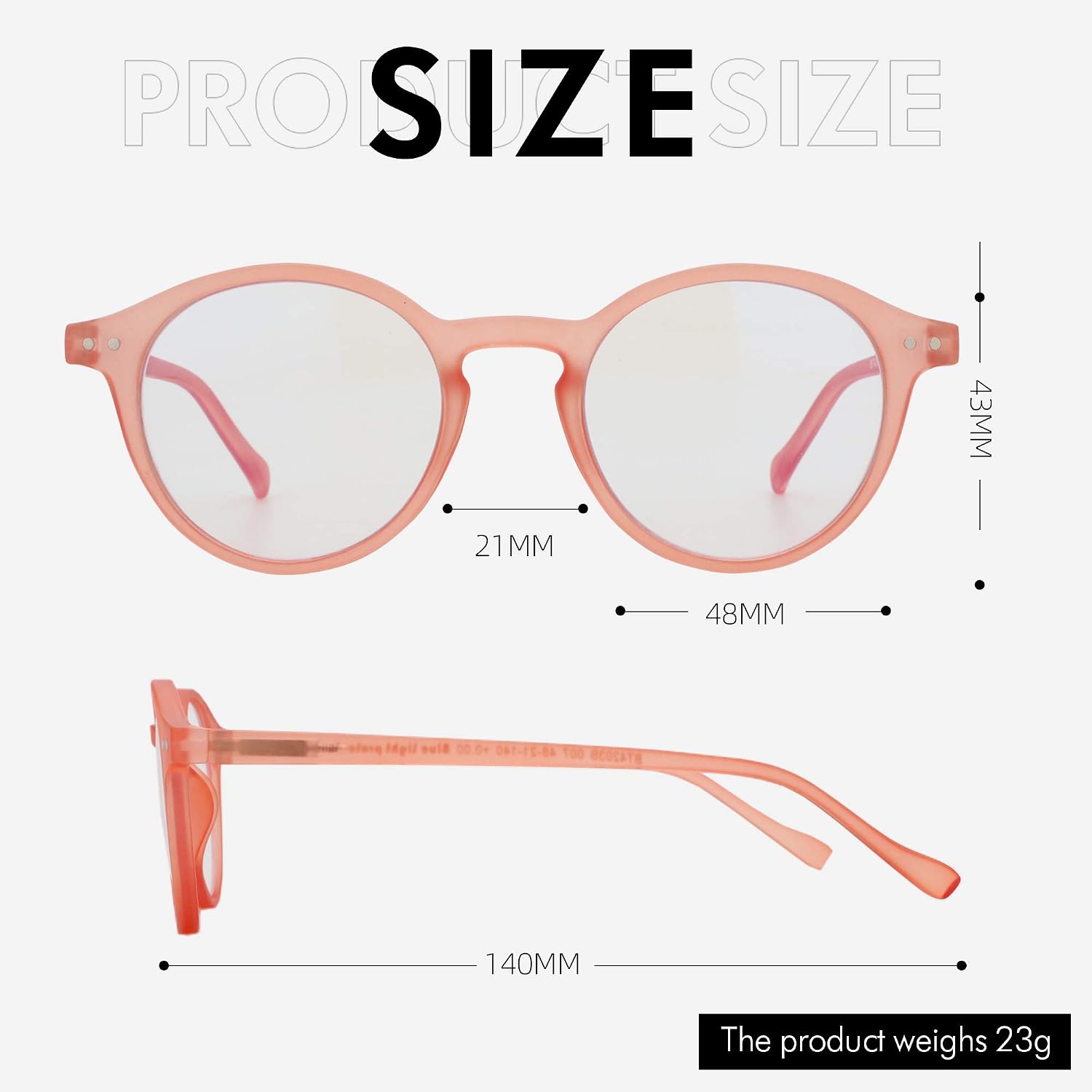 ZENOTTIC Round Blue Light Blocking Glasses, Lightweight Reading Glasses with Anti-Glare Lenses for Men & Women - Image 4