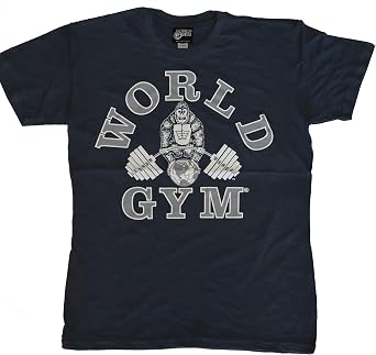 World Gym W110 T Shirt Acid Wash Classic Logo