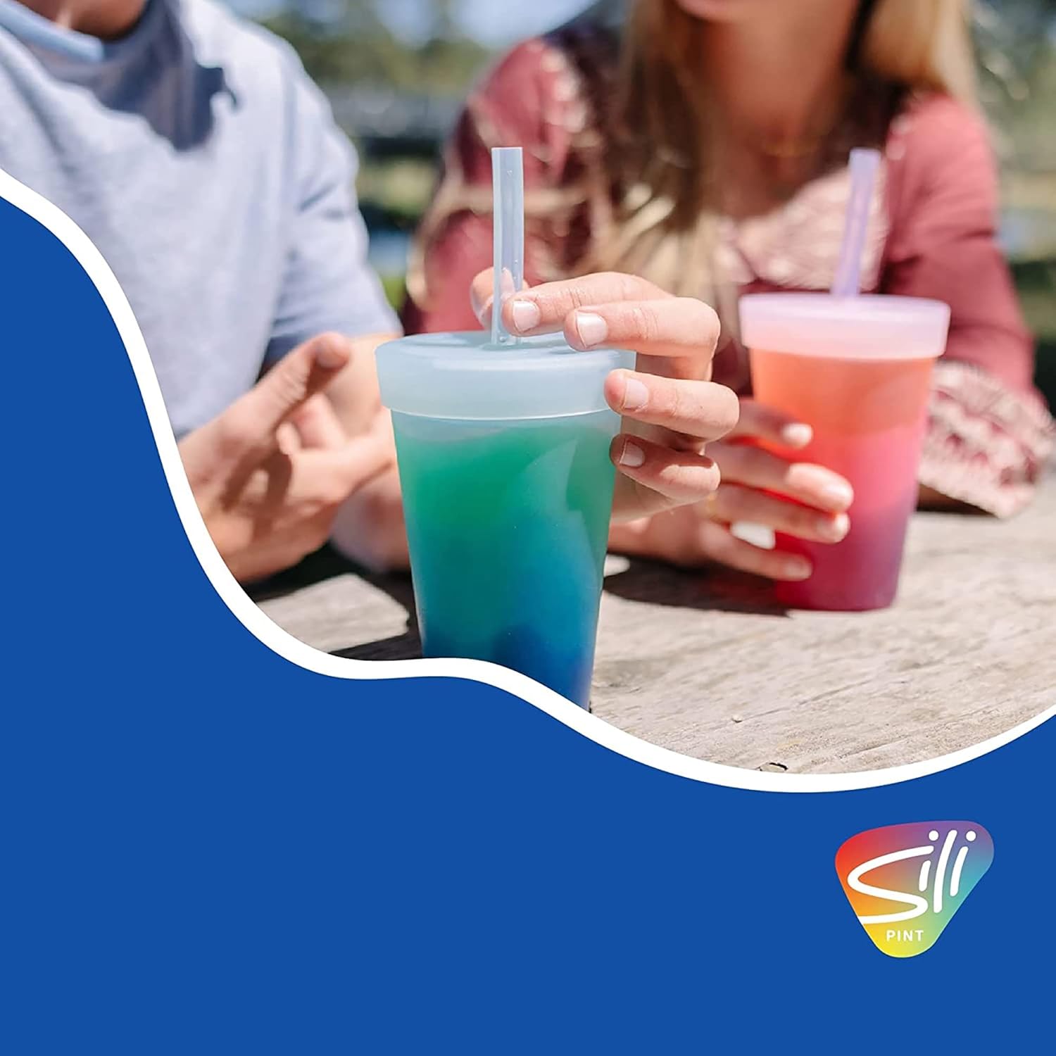 Silipint: Silicone 22oz Straw Tumbler: Sugar Rush - Unbreakable Cup, Flexible, Hot/Cold, Airtight Lid, Sustainable, Seasonal Color