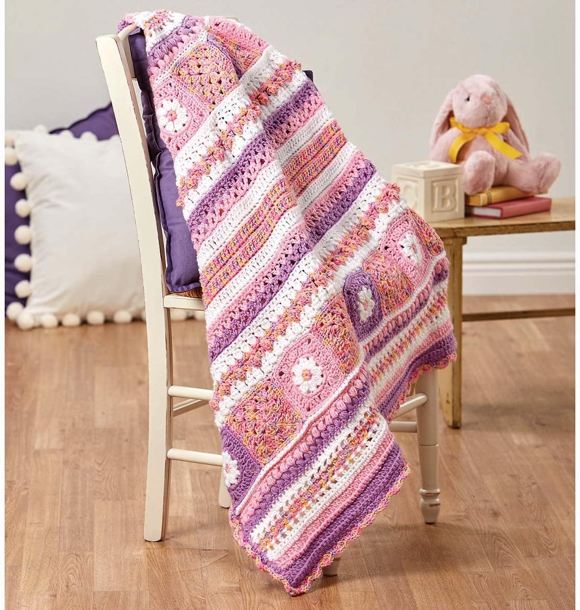 Herrschners Darling Grannies Blanket Crochet Kit