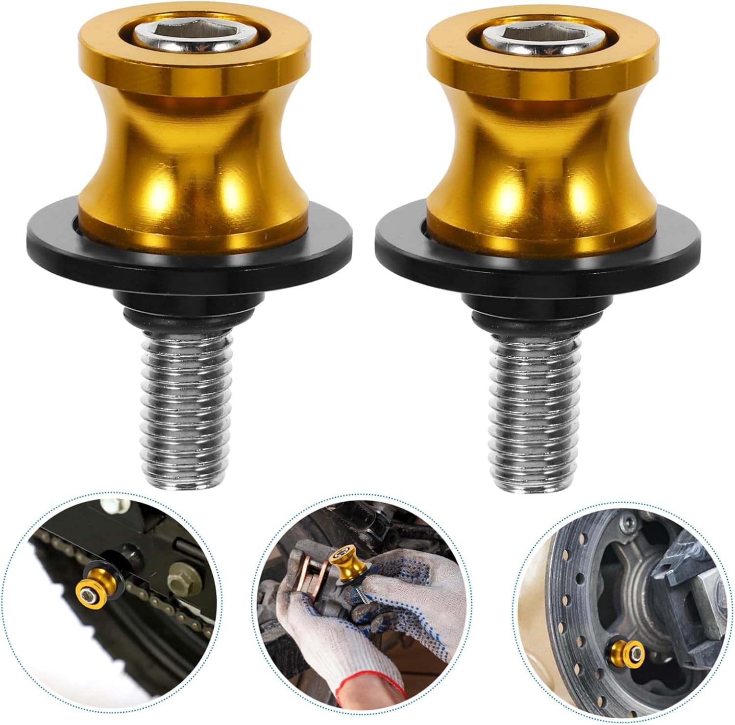 Motorcycle Sliders Screws Swing Arm Sliders for Swing Arm Spools Stand Screw