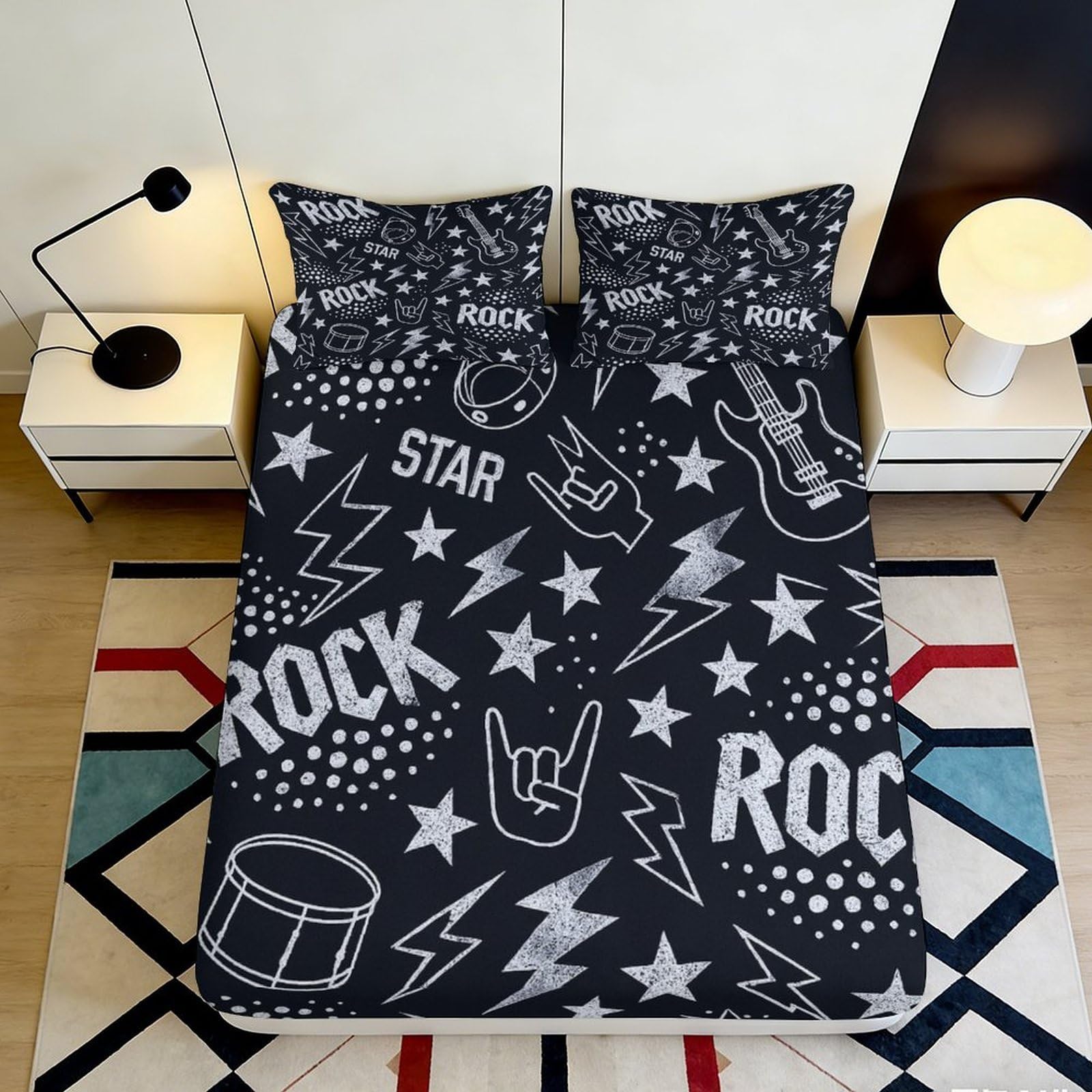 3D Printed Microfiber Fitted Sheet with Galaxy Starry Sky Pattern for Comfortable Bedroom Bedding and Mattress Protection 90x200x25cm