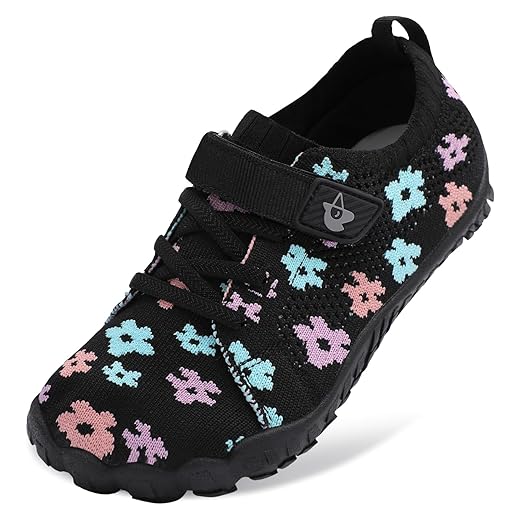 LeIsfIt Kids Girls Boys Shoes Wide Barefoot Shoes Kids Anti-Slip Sneakers Lightweight Hiking Sneakers for Toddler Little Big Kid