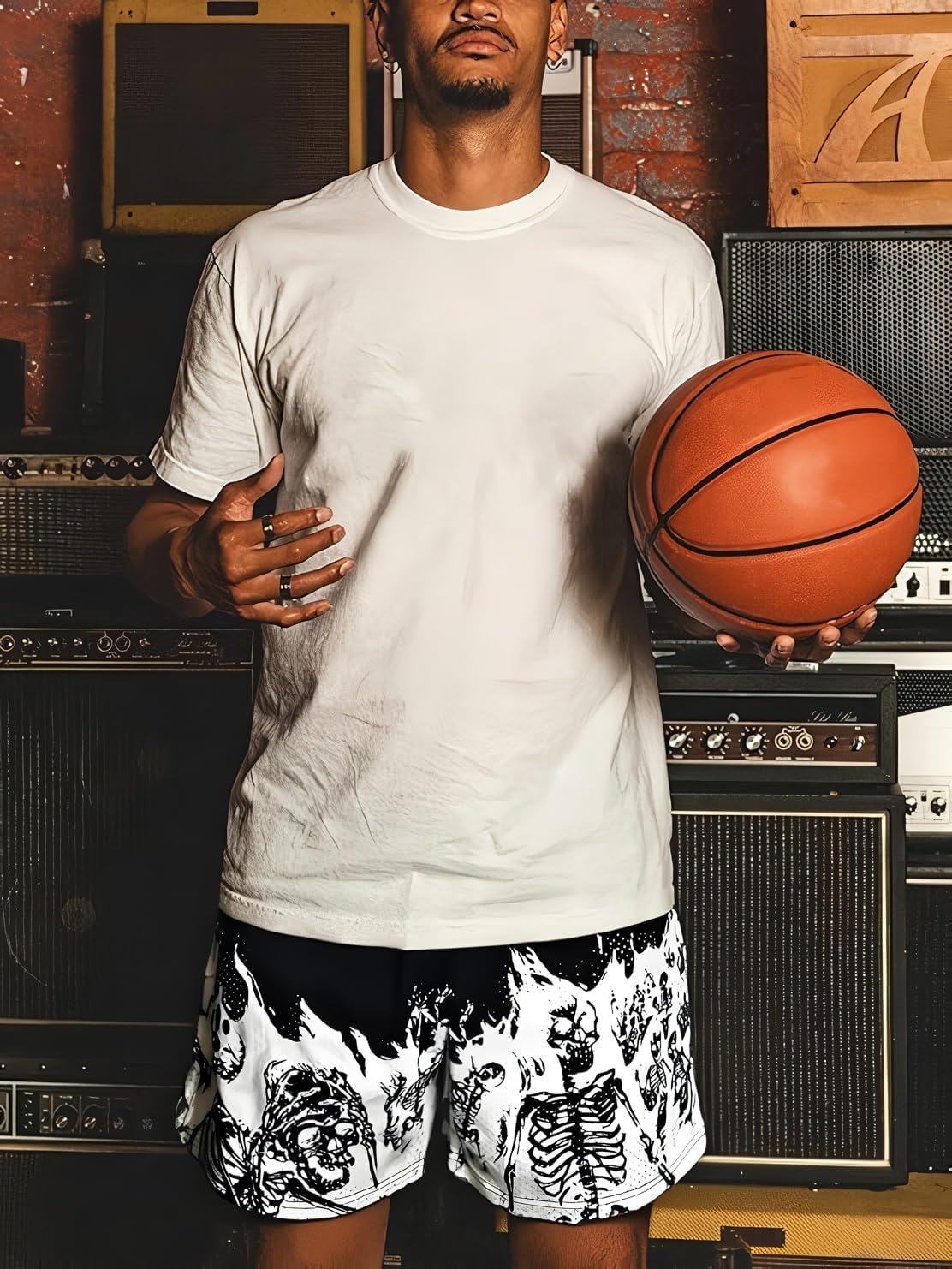 Lsweioad Mens Graphic Shorts Quick-Dry Mesh Sweat Shorts Men Camo with Pockets for Gym Basketball - Image 4