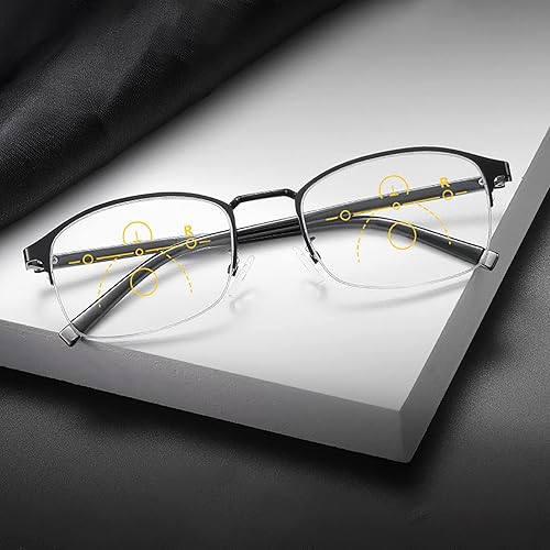 Miniatura 2 de Lentes de lectura progresivos multienfoquelentes antiluz azul, te hacen lucir hermosa, elegante y profesional (color negro, tamaño +1.5)