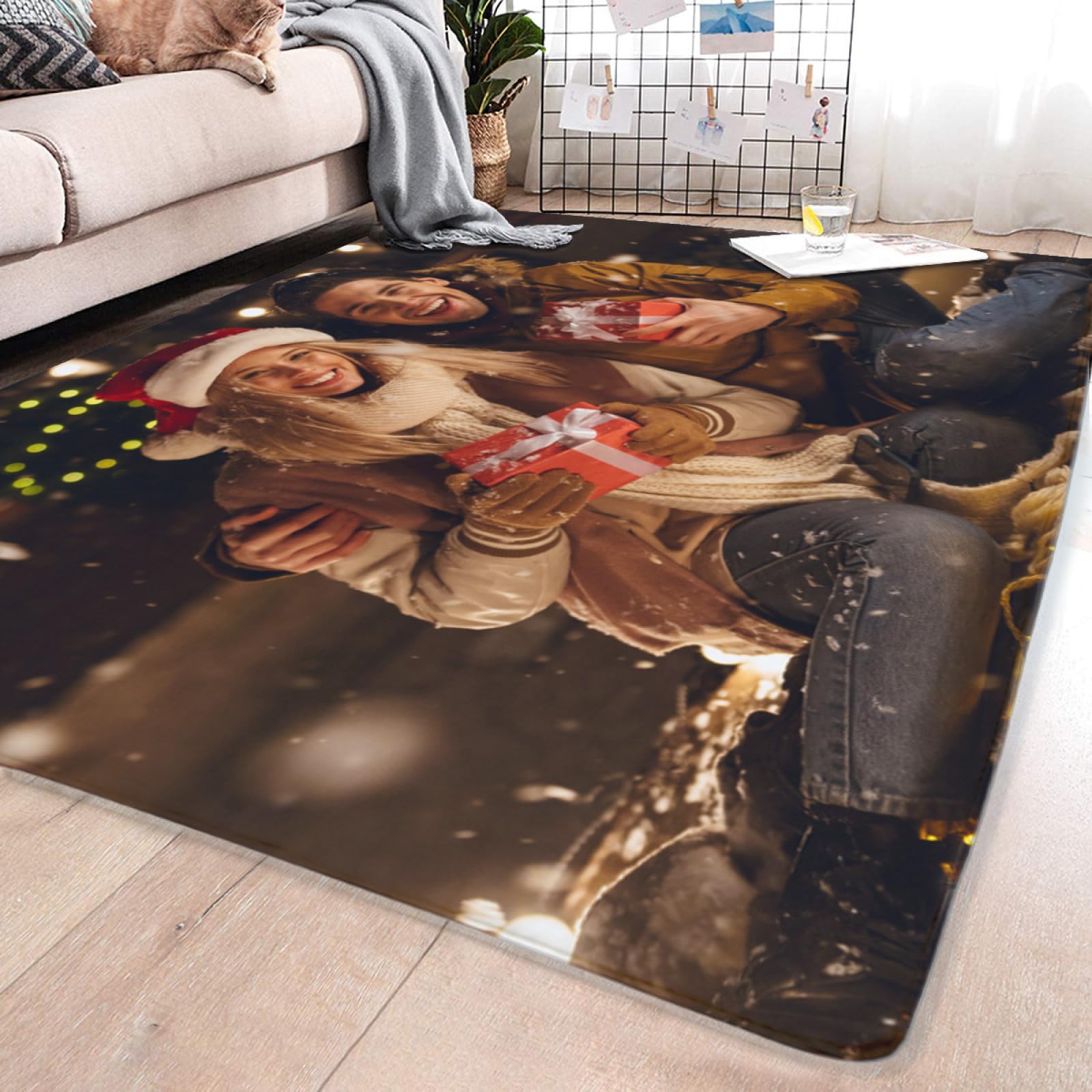 Tapis Personnalisés, Tapis Design Personnalisé avec Photos et Texte, Tapis personnalisé pour Votre Propre Zone, antidérapant et Lavable, pour La Décoration de Bureau de Jardin à la Maison