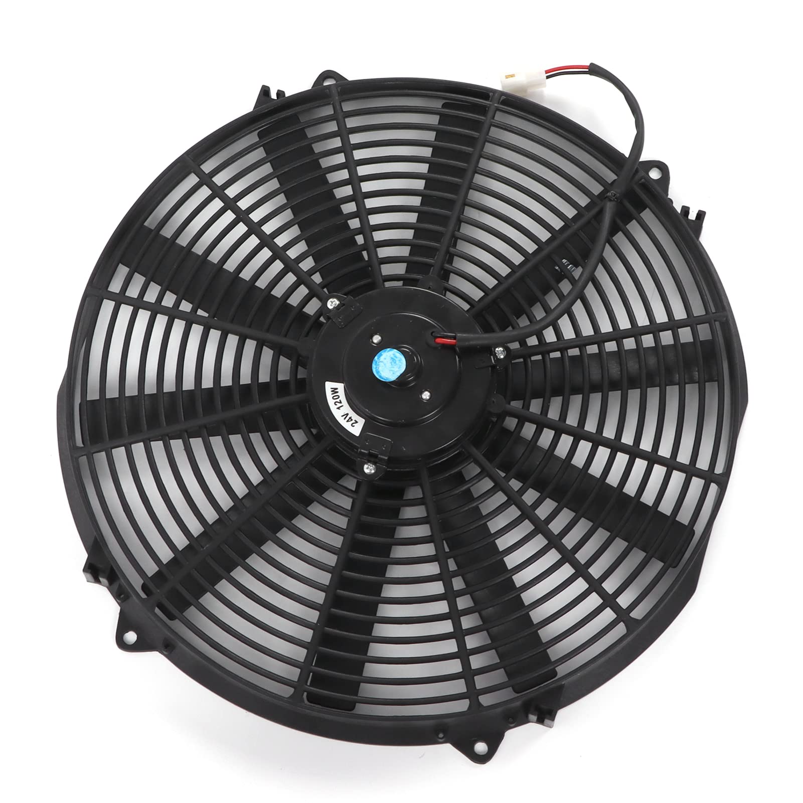 Ventola del Radiatore di Raffreddamento Elettrico Sottile Ventola di Raffreddamento per Radiatore Elettrico Push Pull Universale da 16 Pollici 24V 120W per Camion per Auto RV