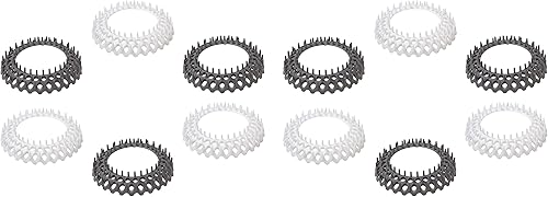 Evriholder VNTY6-AMZ - Protectores de lavabo para tocador, paquete de 12 unidades, color gris y blanco