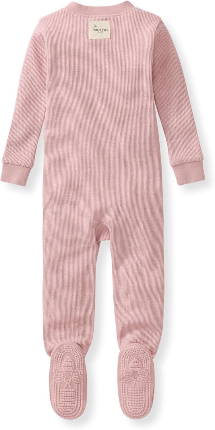 Burt's Bees Baby unisex-baby Honeysoft Sleeper Pajamas, Zip Front Non-slip Footed Footie Pjs, Organic Cotton & Lyocell - Image 2