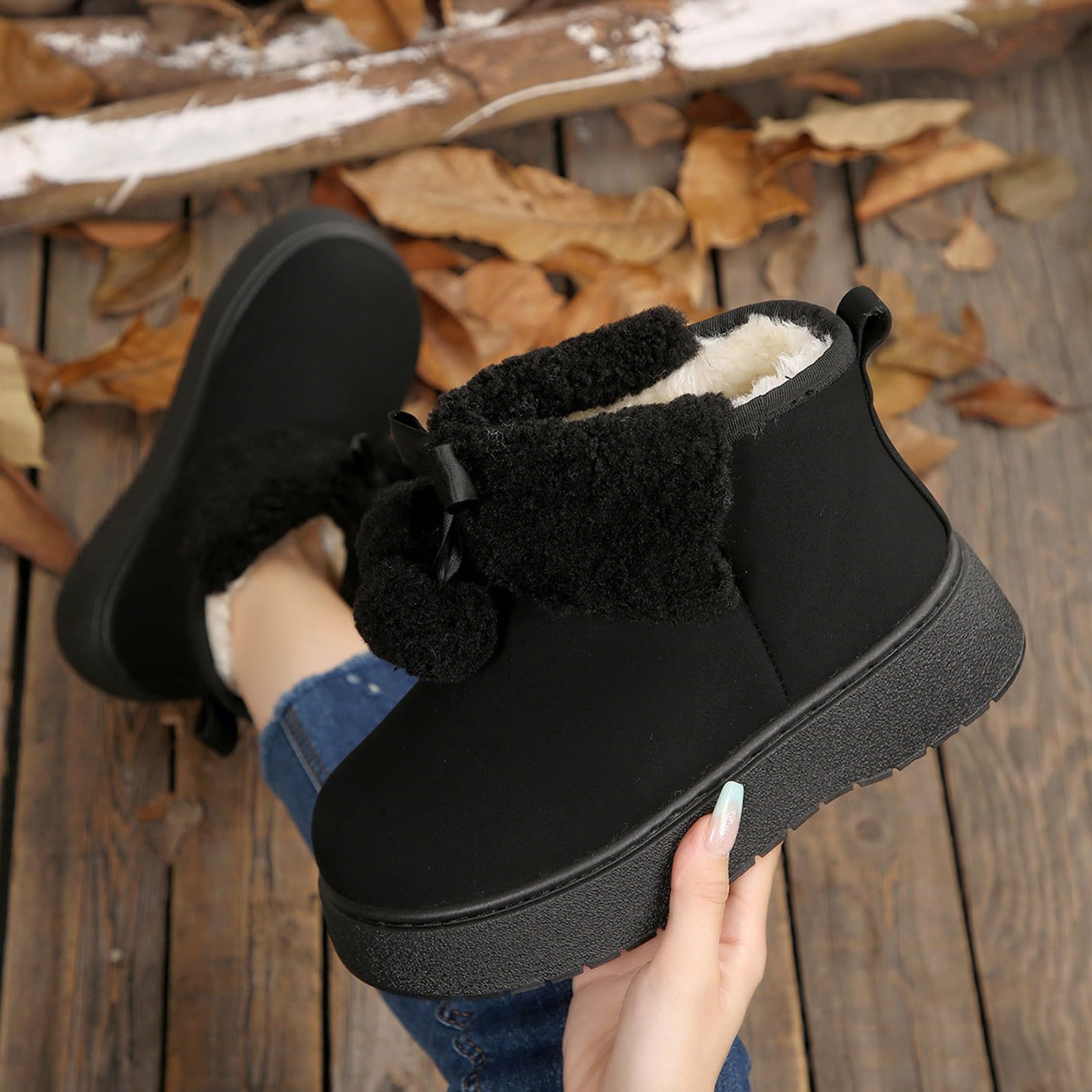 Apres Ski Femme Bottes De Neige Bottines Fourrées Chaussures Bottine Chaudes Hiver D'hiver Grand Froid Boots Chaussure Randonnée Pour Botte Imperméable Après-Ski Chaude Montantes Glacia Barefoot