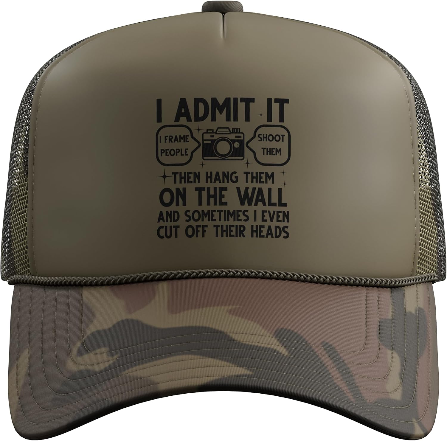 Cool Photographer Art Men Women Camera Photography Lovers Trucker Hat with Adjustable Mesh Back image 2