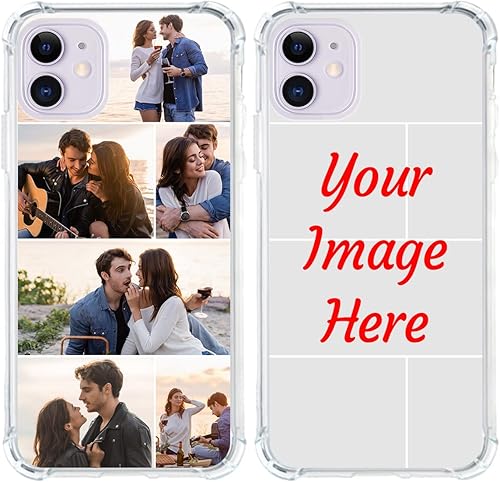 SuSuTiFy Funda de teléfono personalizada para iPhone 11, funda personalizada con collage de fotos de múltiples imágenes, funda protectora