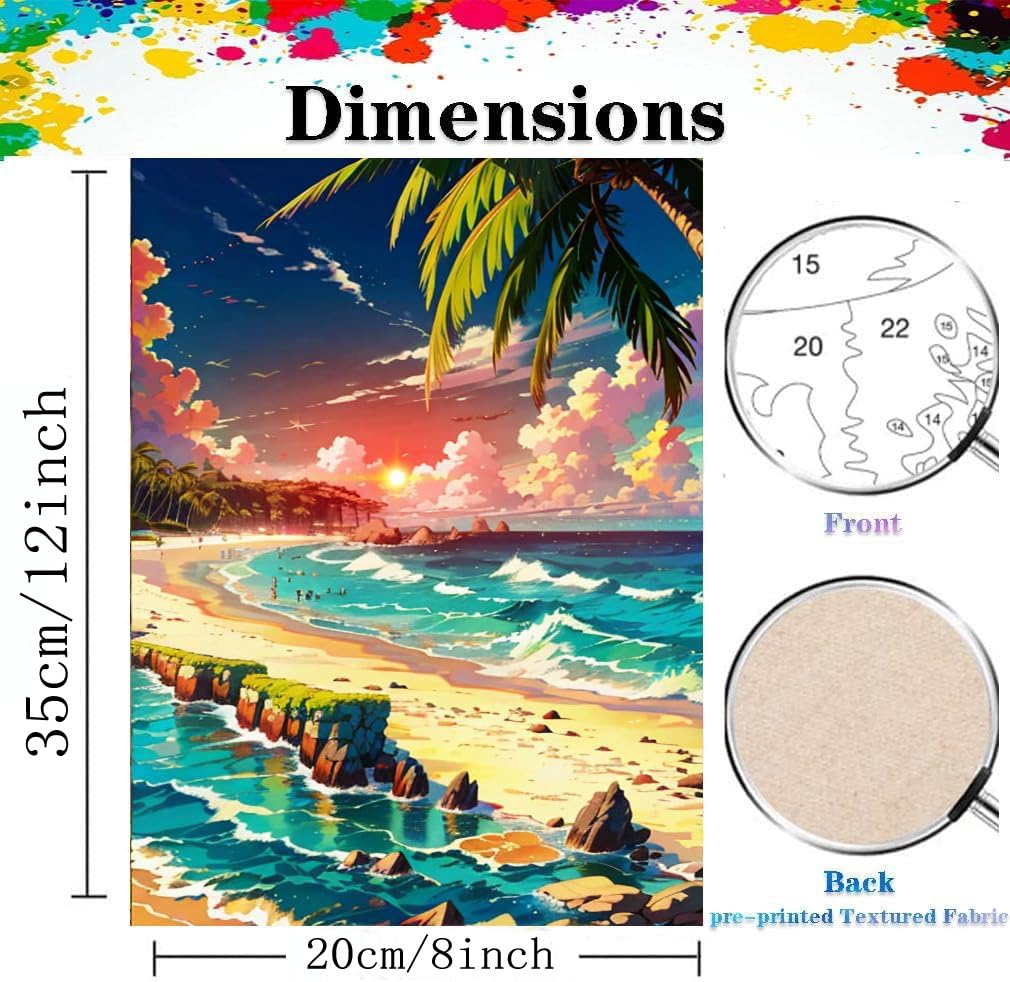 アートペイント 海 Amazon.co.jp: MXCFZX 6パック 海のビーチペイント 数字で