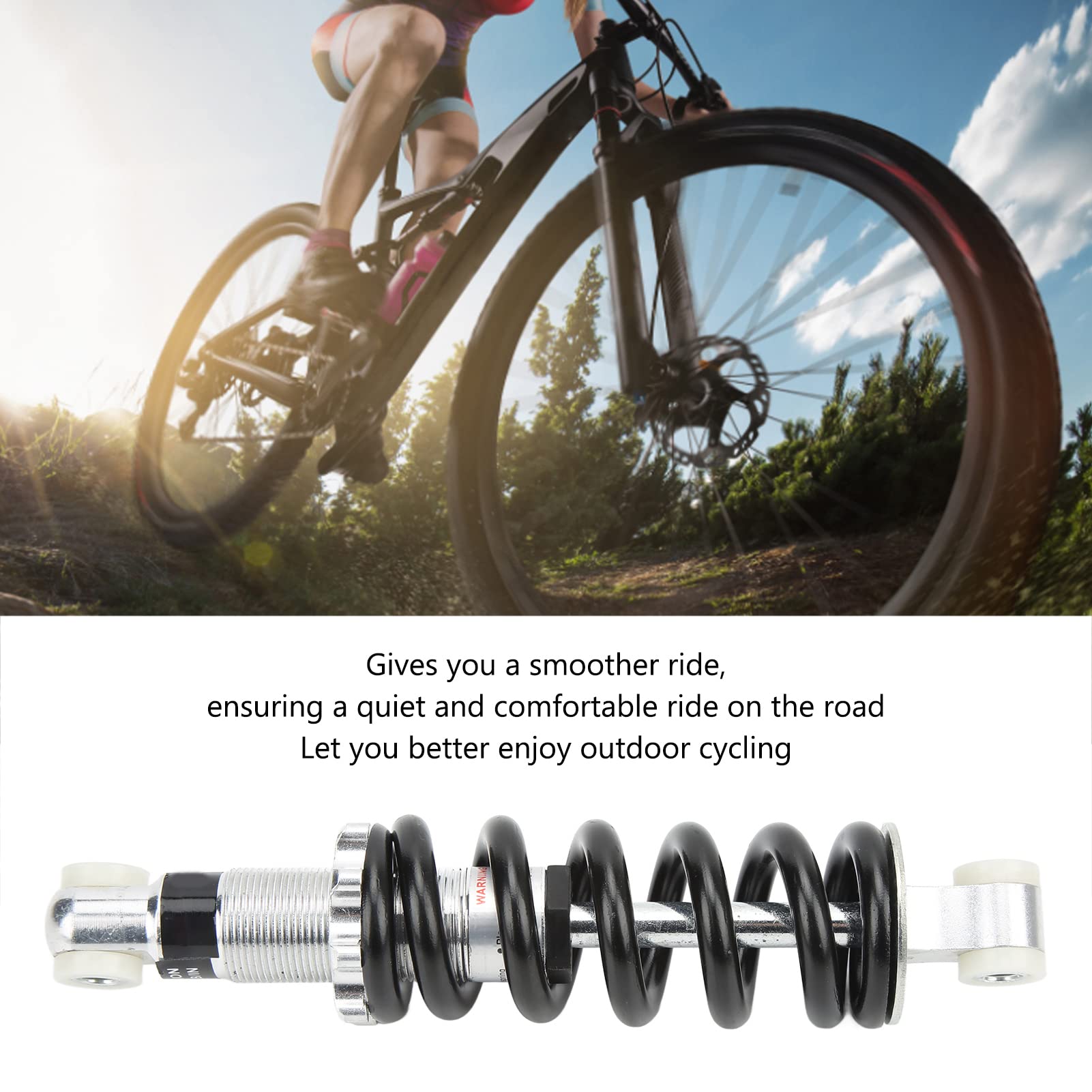 Ammortizzatori per Mountain Bike Ammortizzatore Posteriore, 190 mm 1200 Lbs In Lega Di Alluminio Molla Regolabile Universale Ciclomotore Posteriore