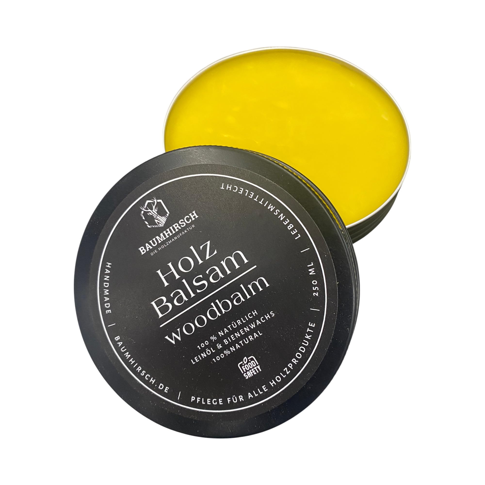 Baume pour bois - Cire naturelle incolore fabriquée en Allemagne - Cire d'abeille et huile de lin - Polissage pour meubles pour planches à découper, bois et meubles - 100 % naturel et