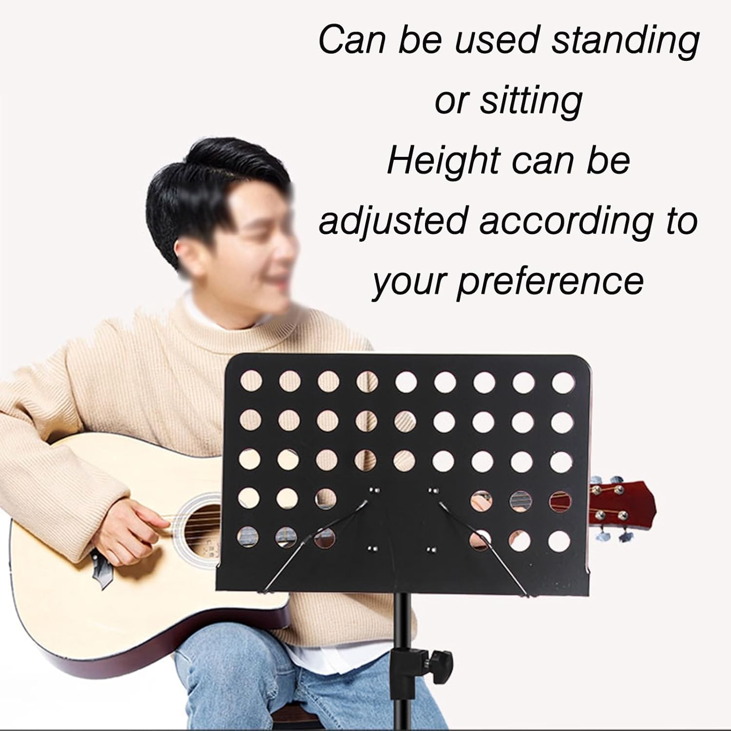 Sheet Music Stand, Lifting Music Stand, Equipped with Music Bag and Music Clips, Suitable for Home Practice and Stage Performance