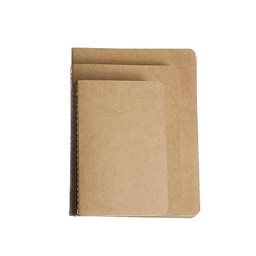 Ox & Pine Kraft Notebook Refills for Refillable Leather Journal (4 Pack) 4"x6", 5"x7", or 6"x8" (5x7, Unlined Paper)