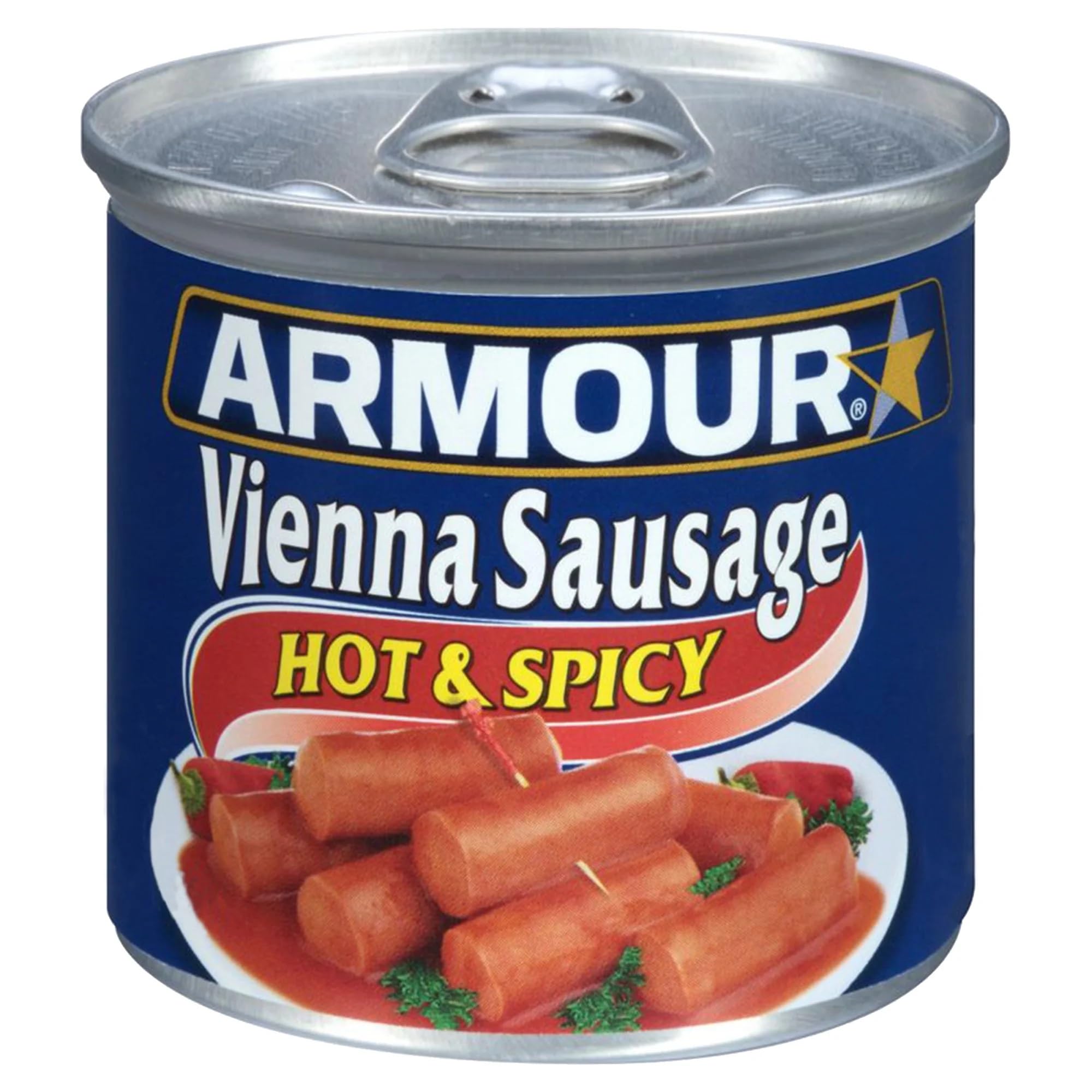 Vienna Sausage Hot and Spicy 4.6 oz cans (Pack of 12)